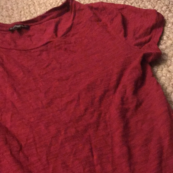 Express Short sleeve pink/red and black blouse - Picture 3 of 6